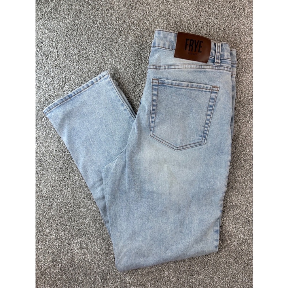 Frye Jeans Women's 10/30 Light Wash Straight Leg High Rise Denim Blue Ranch